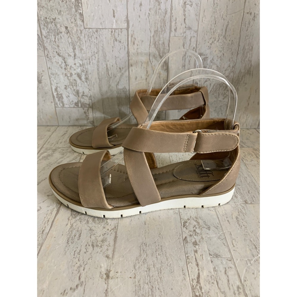 Sofft Reston Sandals Women's 6M Smooth Brown Leather Strappy Casual